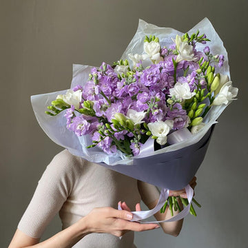 Lavender Breeze Freesia & Stock