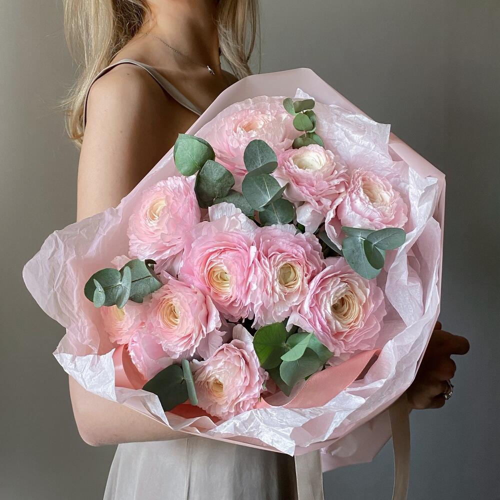 Blush Ranunculus & Eucalyptus