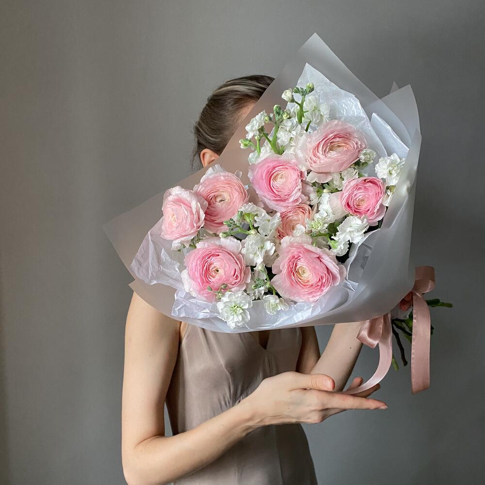 Ranunculus & Stock Soft Bloom Bouquet