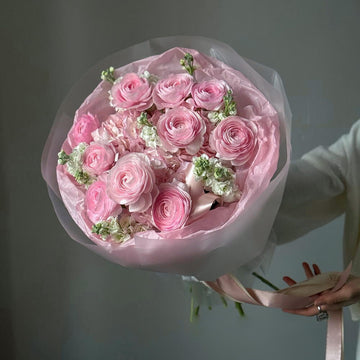 Hydrangea, Ranunculus & Stock Symphony Bouquet
