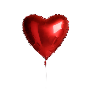 Red Heart Foil Balloon
